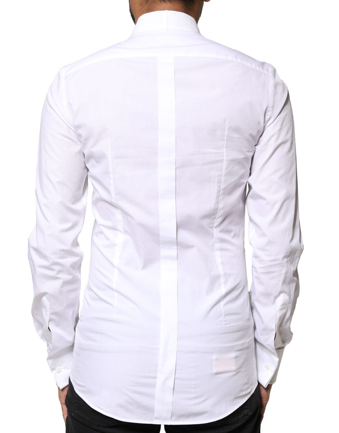 White GOLD Cotton Poplin Bib Formal Men Dress Shirt