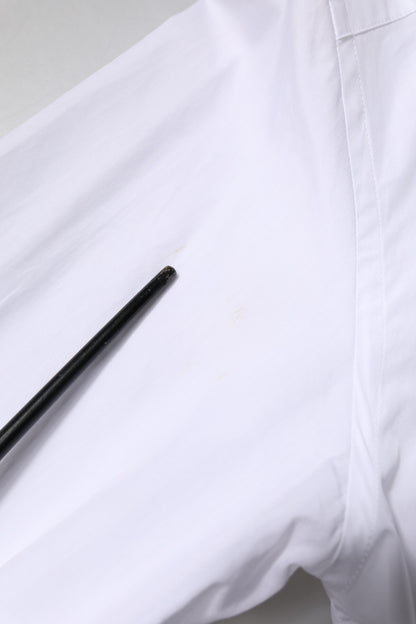 White GOLD Cotton Poplin Bib Formal Men Dress Shirt