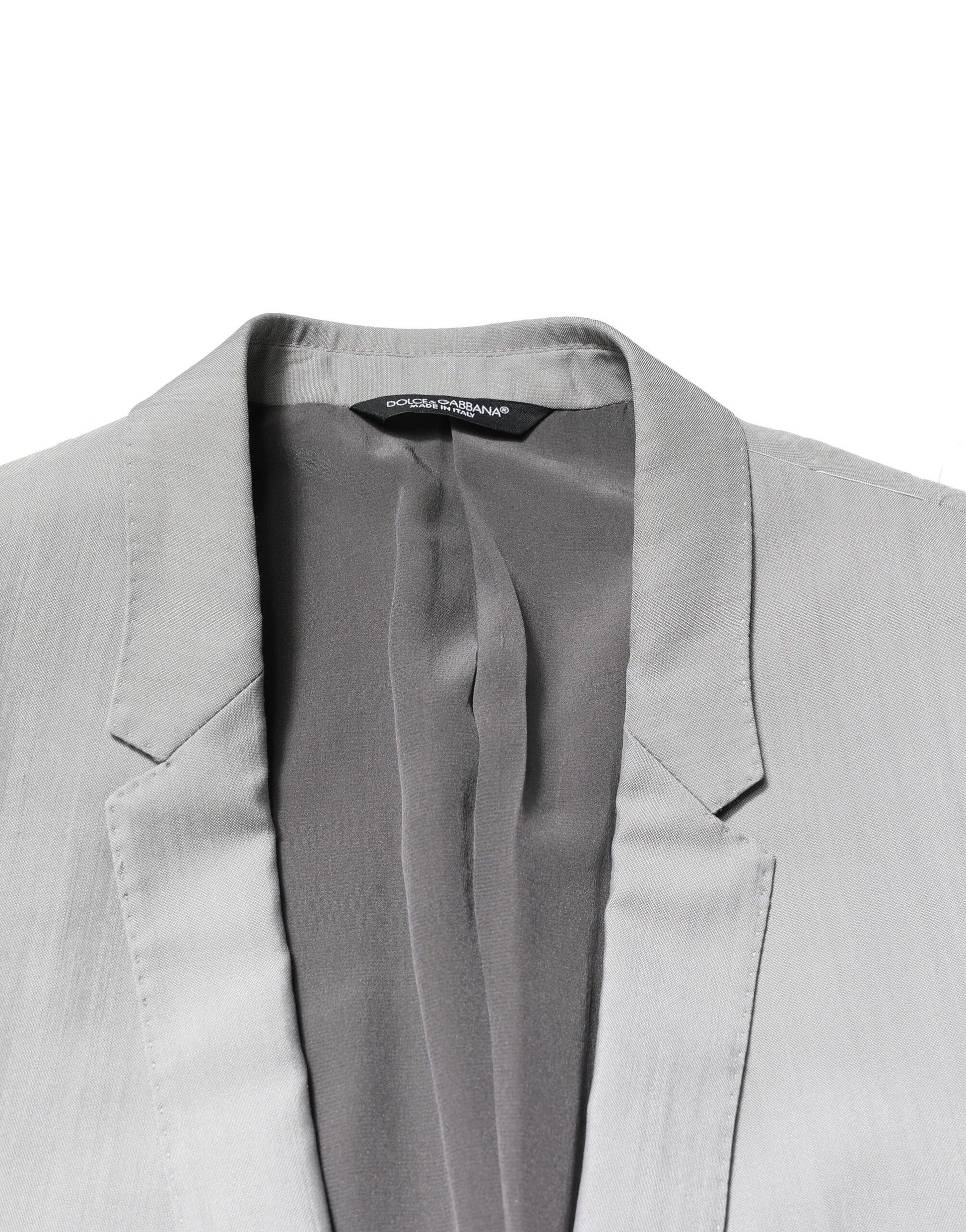 Light Gray Wool GOLD 2 Piece Formal Suit