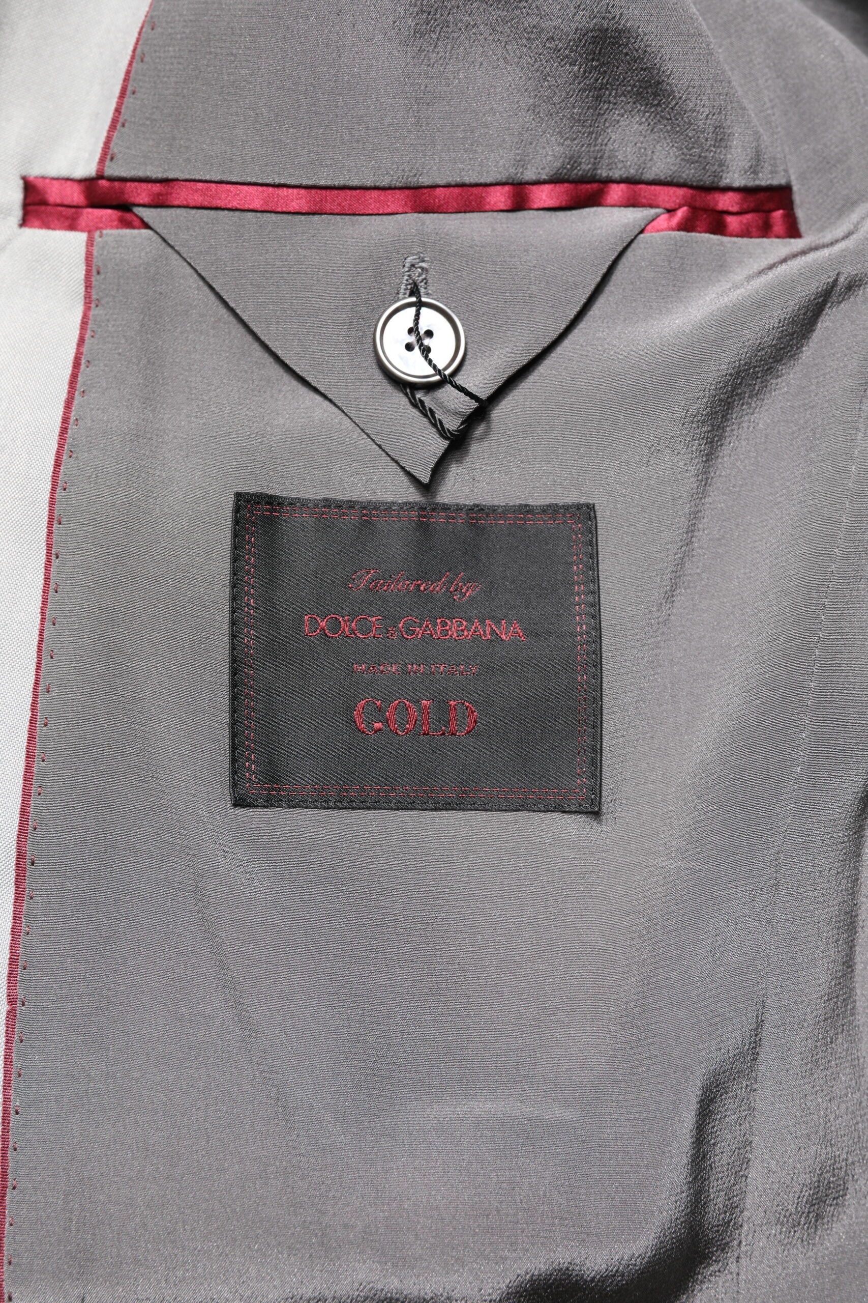 Light Gray Wool GOLD 2 Piece Formal Suit