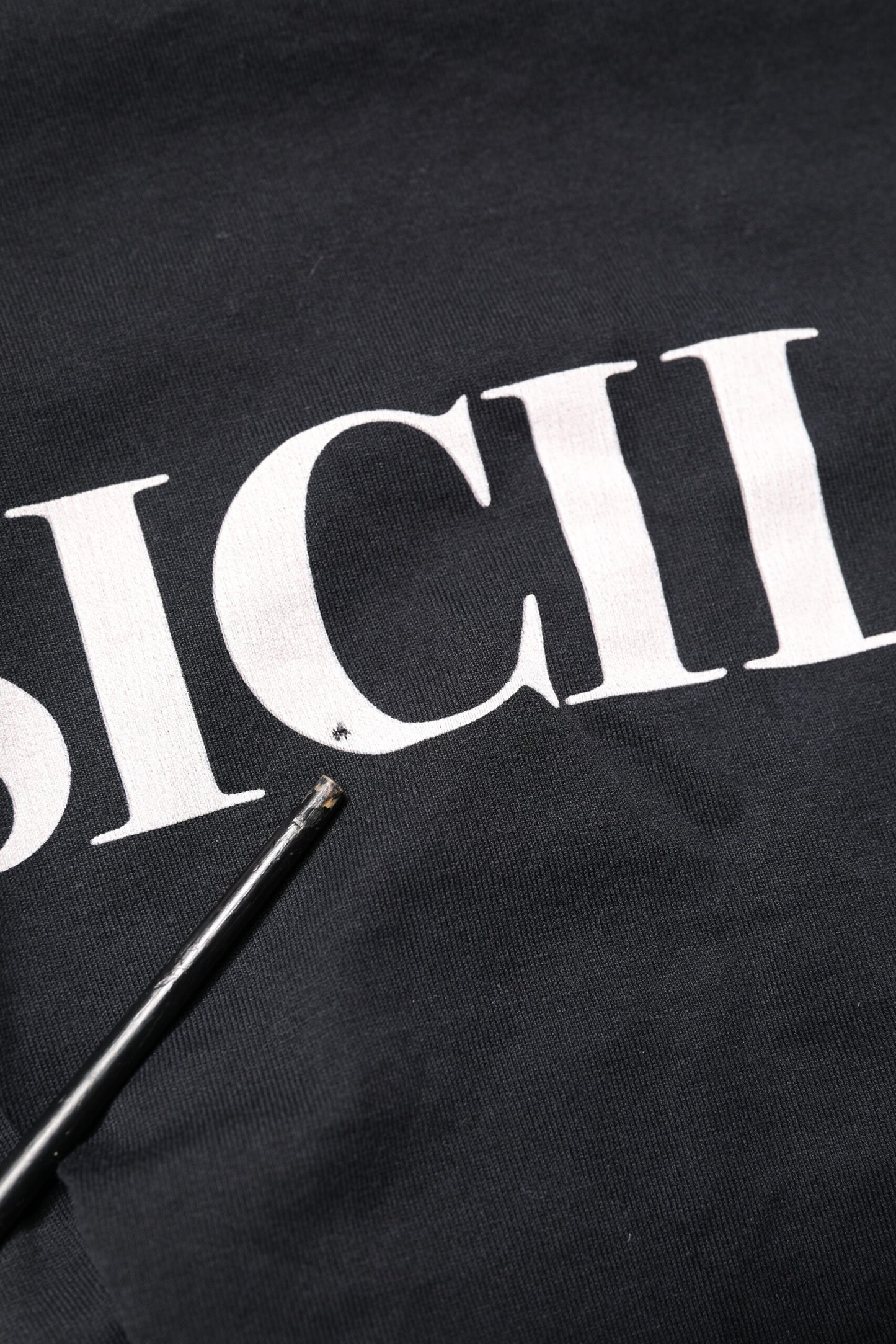 Black Sicilia Crew Neck Short Sleeve T-shirt