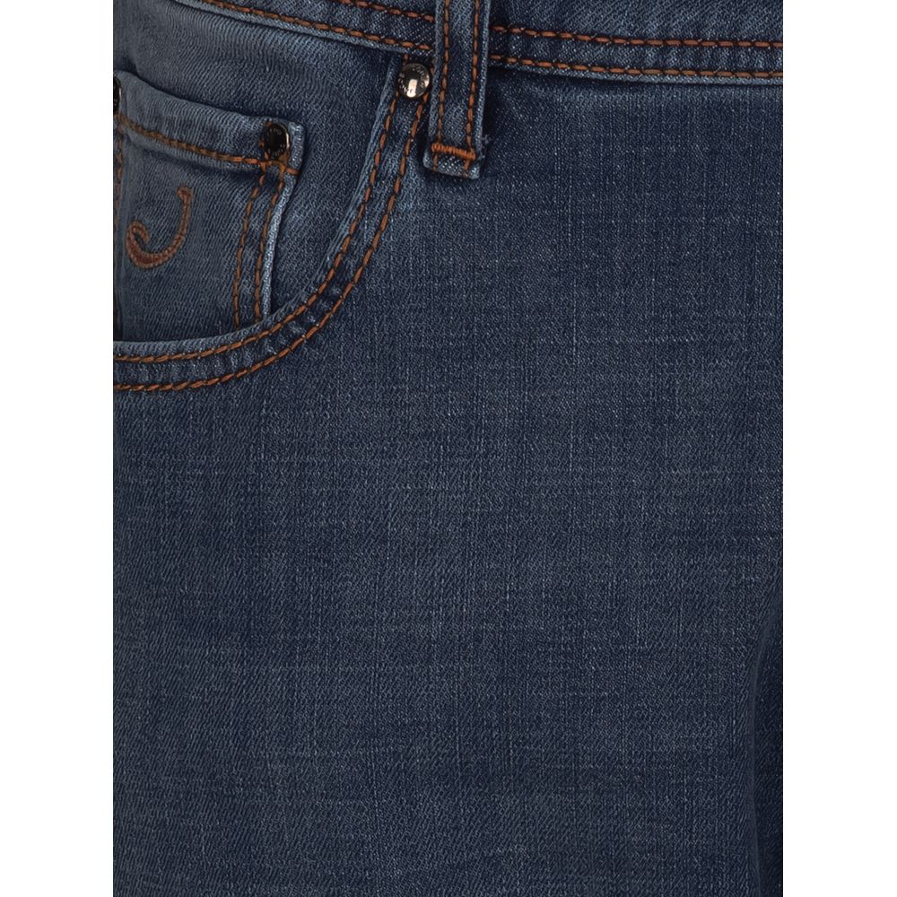 Blue Cotton Men's Jeans