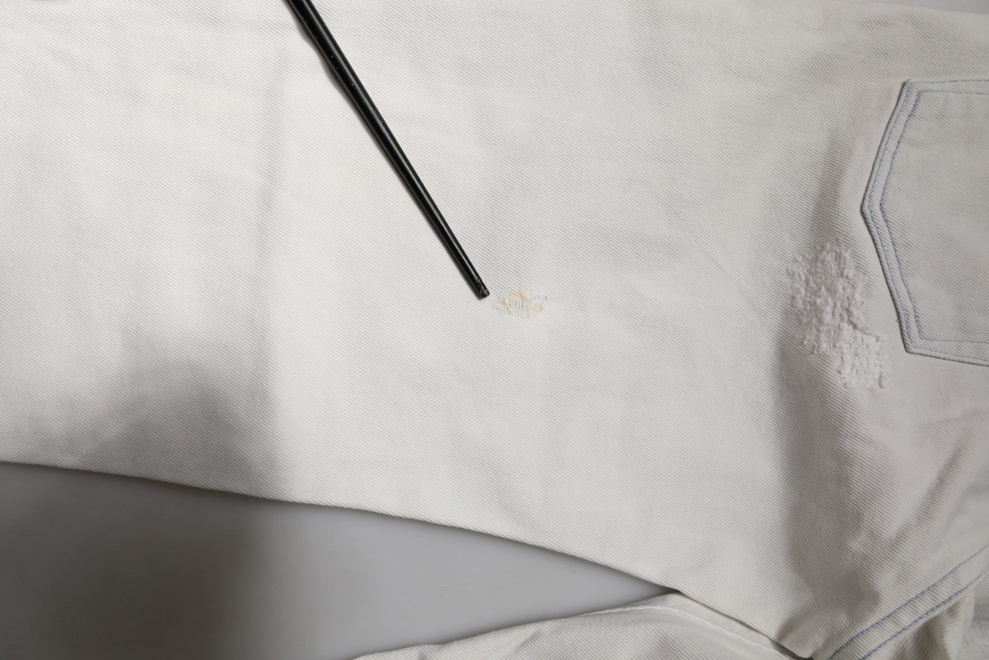 White Cotton Stretch Skinny Slim Denim Jeans