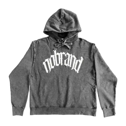 Gray Cotton Men's Hooded Sweatshirt