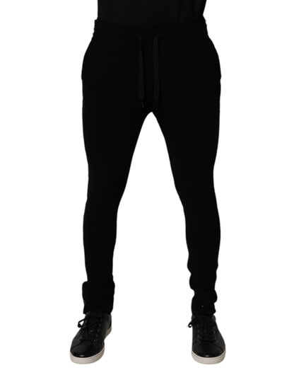 Black Cashmere Jogger Men Sweatpants Pants