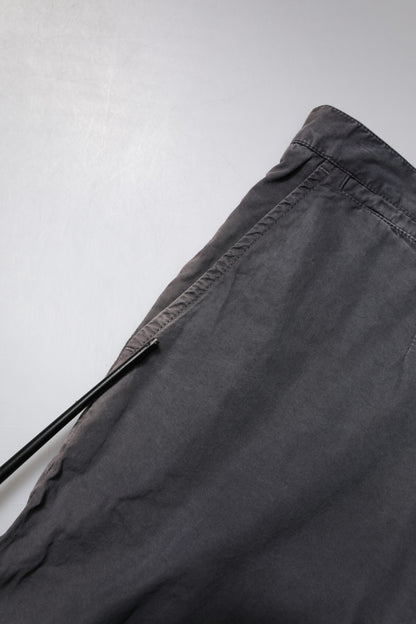 Dark Gray Cotton Mid Waist Men Bermuda Shorts