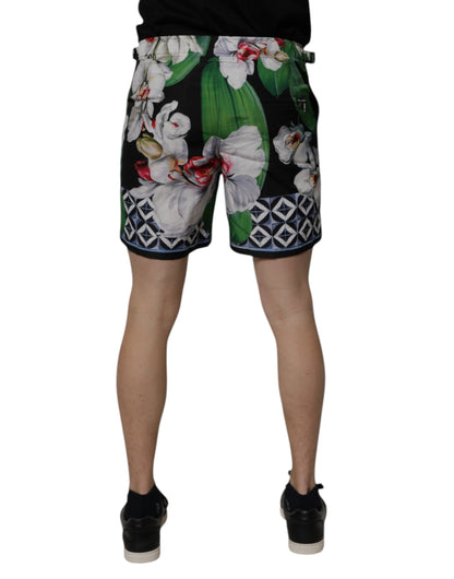 Multicolor Floral Polyester Men Bermuda Shorts