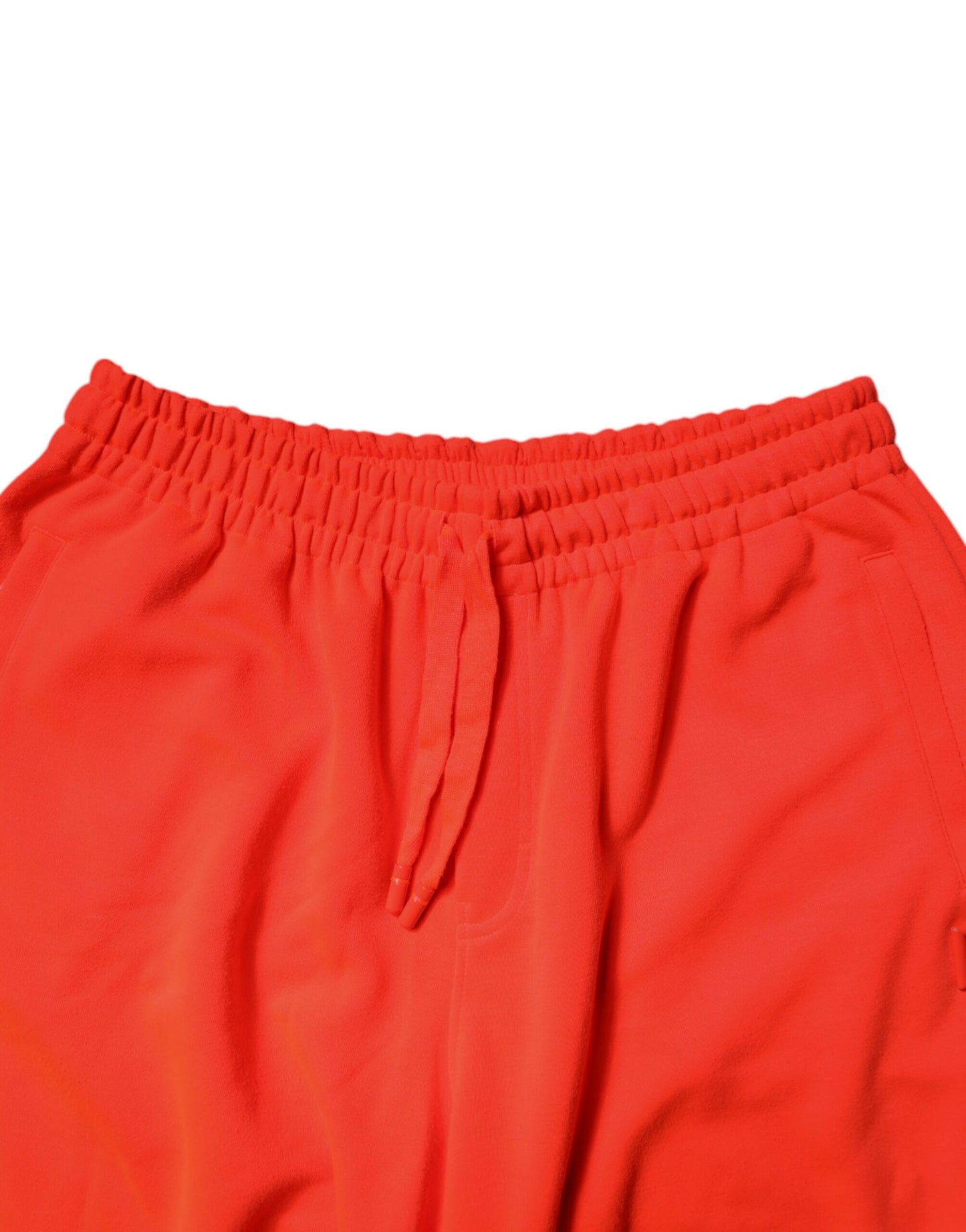 Red Polyester Mid Waist Men Bermuda Shorts