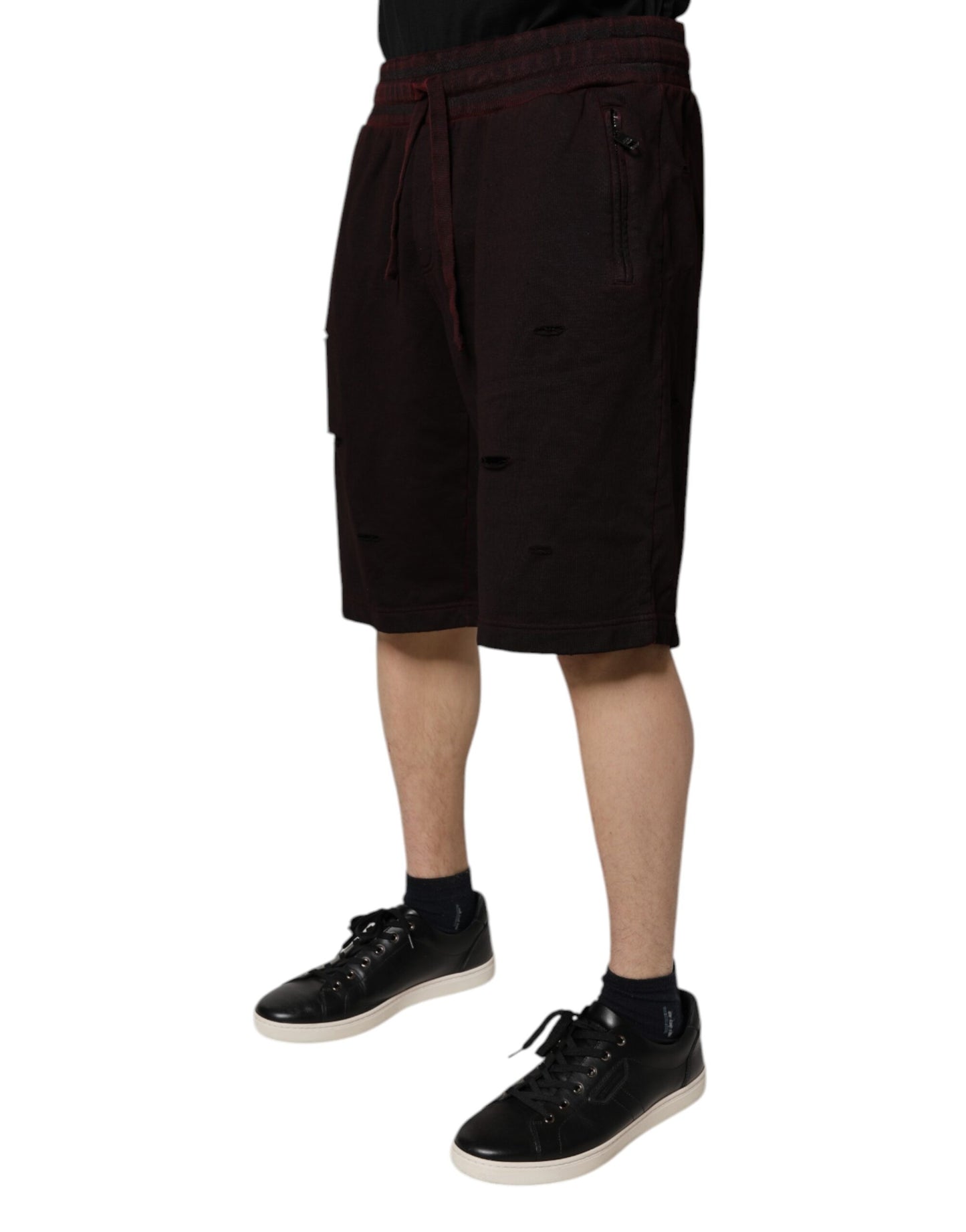 Bordeaux Cotton Bermuda Sweatshorts Shorts