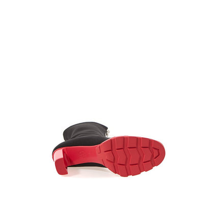 Black Neoprene Ankle Boots