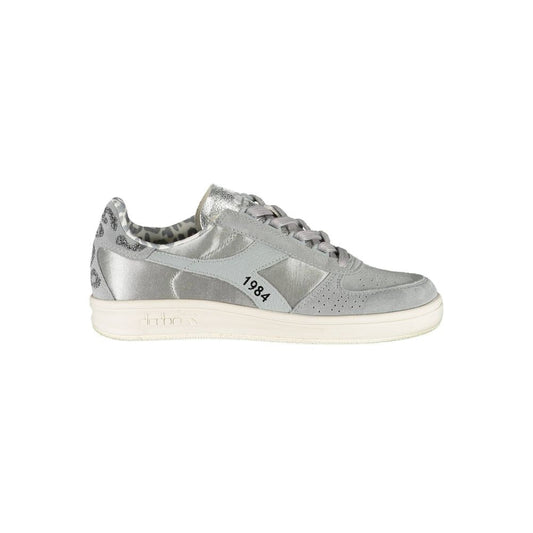 Zapatillas de piel gris para mujer
