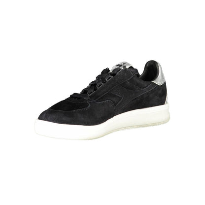 Zapatillas de piel negras para mujer