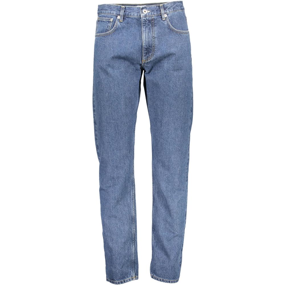 Vaqueros de algodón azul para hombre