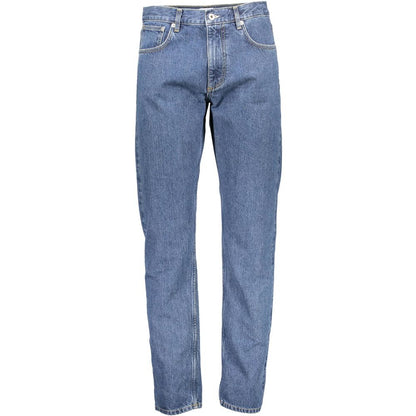 Vaqueros de algodón azul para hombre