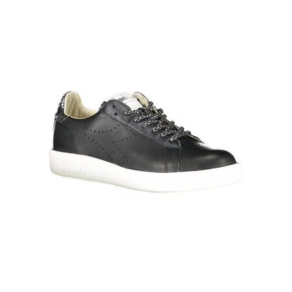 Zapatillas de piel negras para mujer