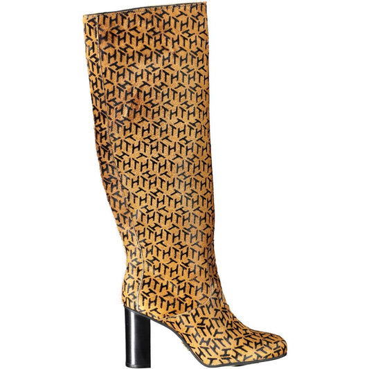 Bota de mujer de piel beige