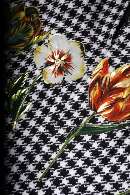 Multicolor Floral Print High Waist Pencil Cut Skirt