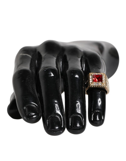 Gold Tone Sterling Silver 925 Crystals Ring