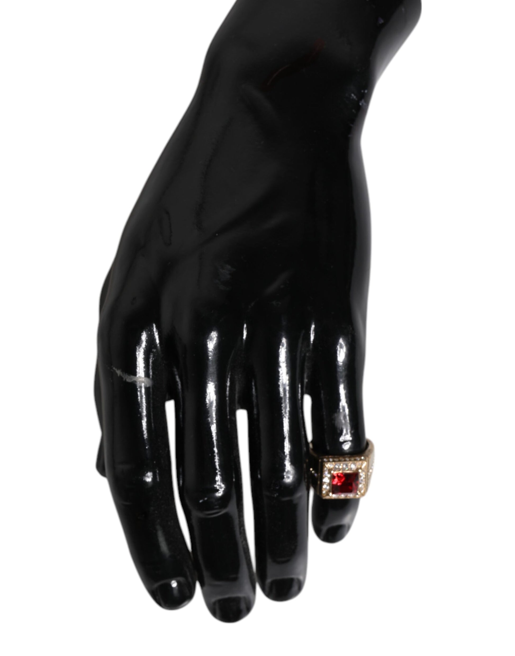 Gold Tone Sterling Silver 925 Crystals Ring