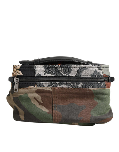 Multicolor Camouflage Patchwork Logo Waist Fanny Pack Bag