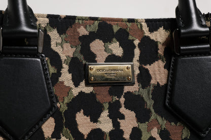 Multicolor Leopard Shopping Tote Shoulder Bag