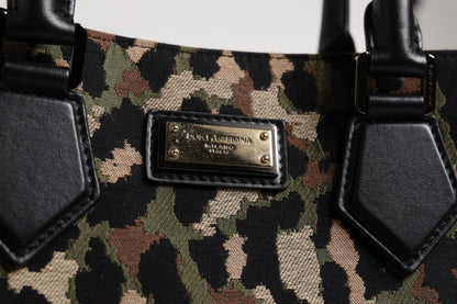 Multicolor Leopard Shopping Tote Shoulder Bag