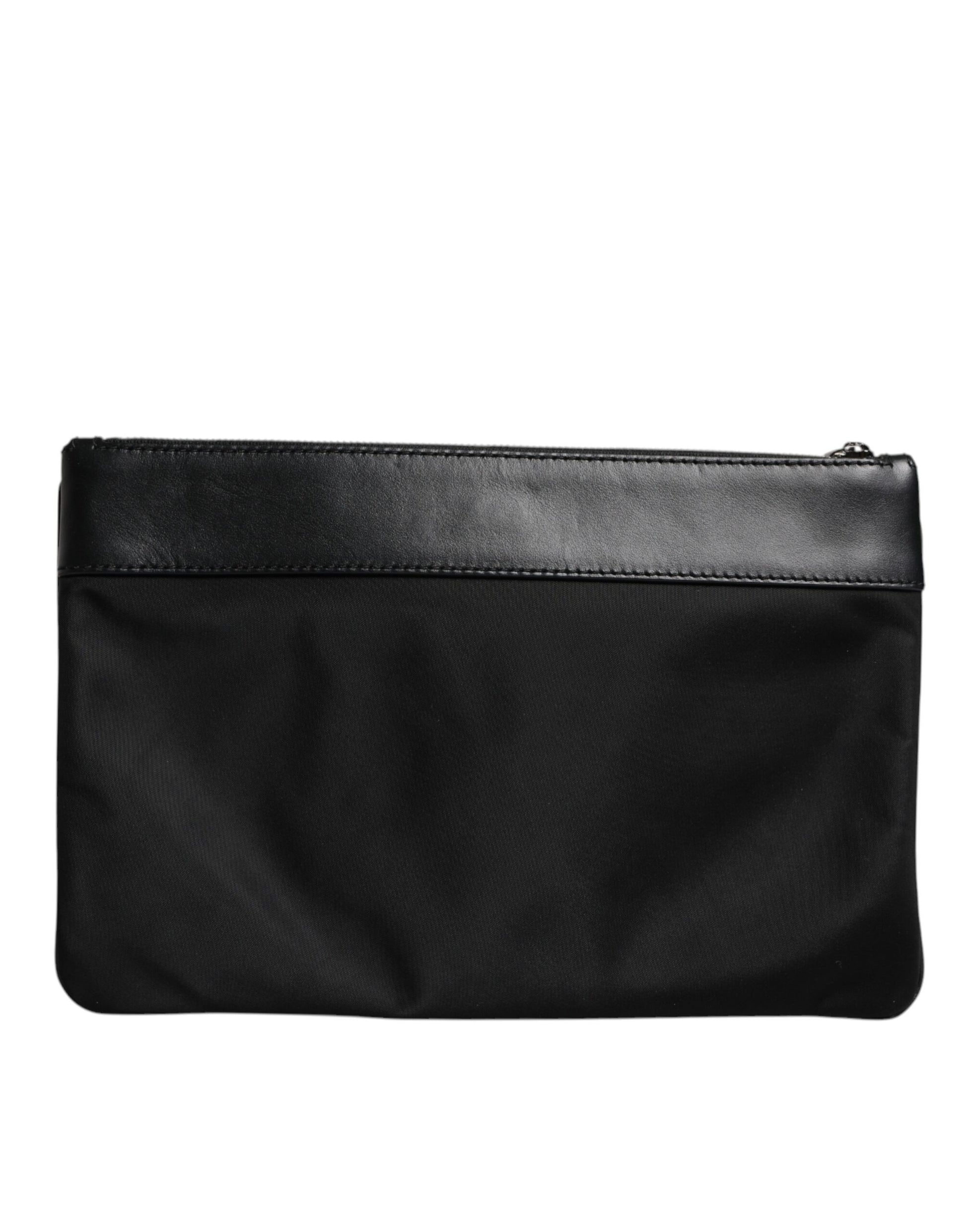 Multicolor Leopard Jacquard Print Logo Plaque Pouch Bag