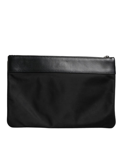 Multicolor Leopard Jacquard Print Logo Plaque Pouch Bag