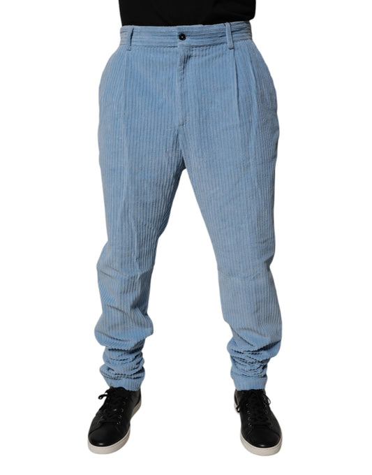 Light Blue Corduroy Cotton Skinny Denim Jeans