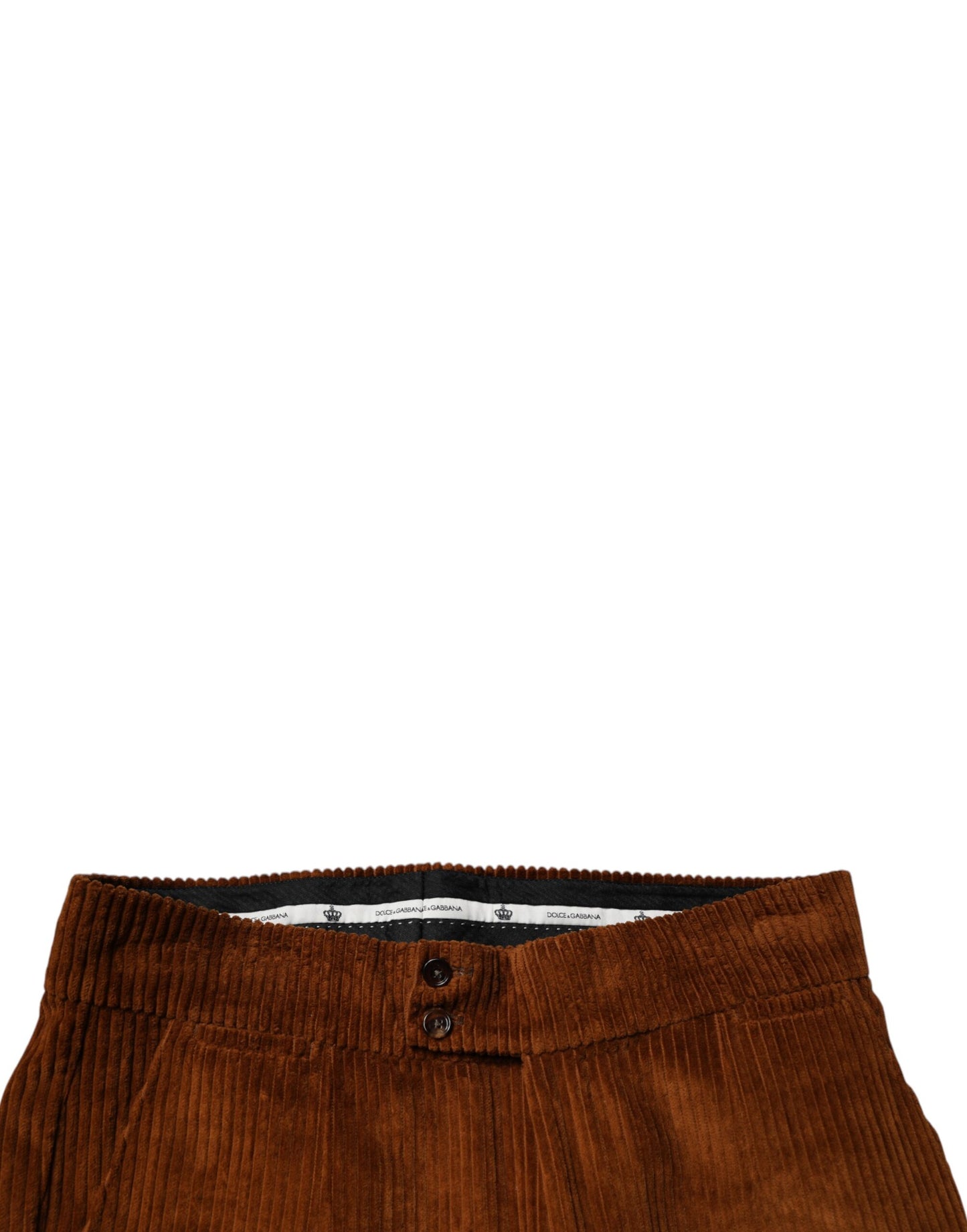 Dark Brown Corduroy Cotton Skinny Denim Jeans