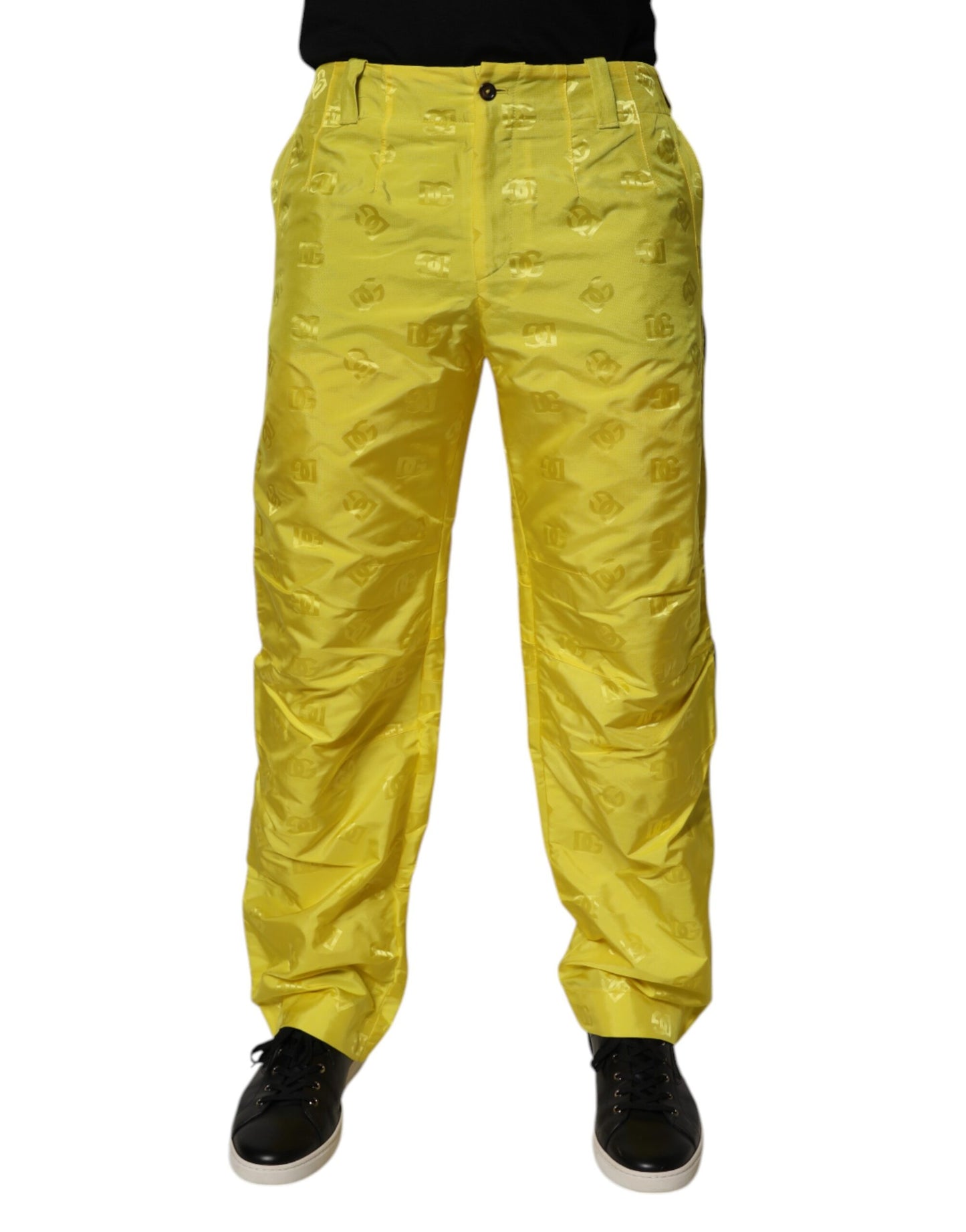 Yellow DG Monogram Polyester Straight Pants