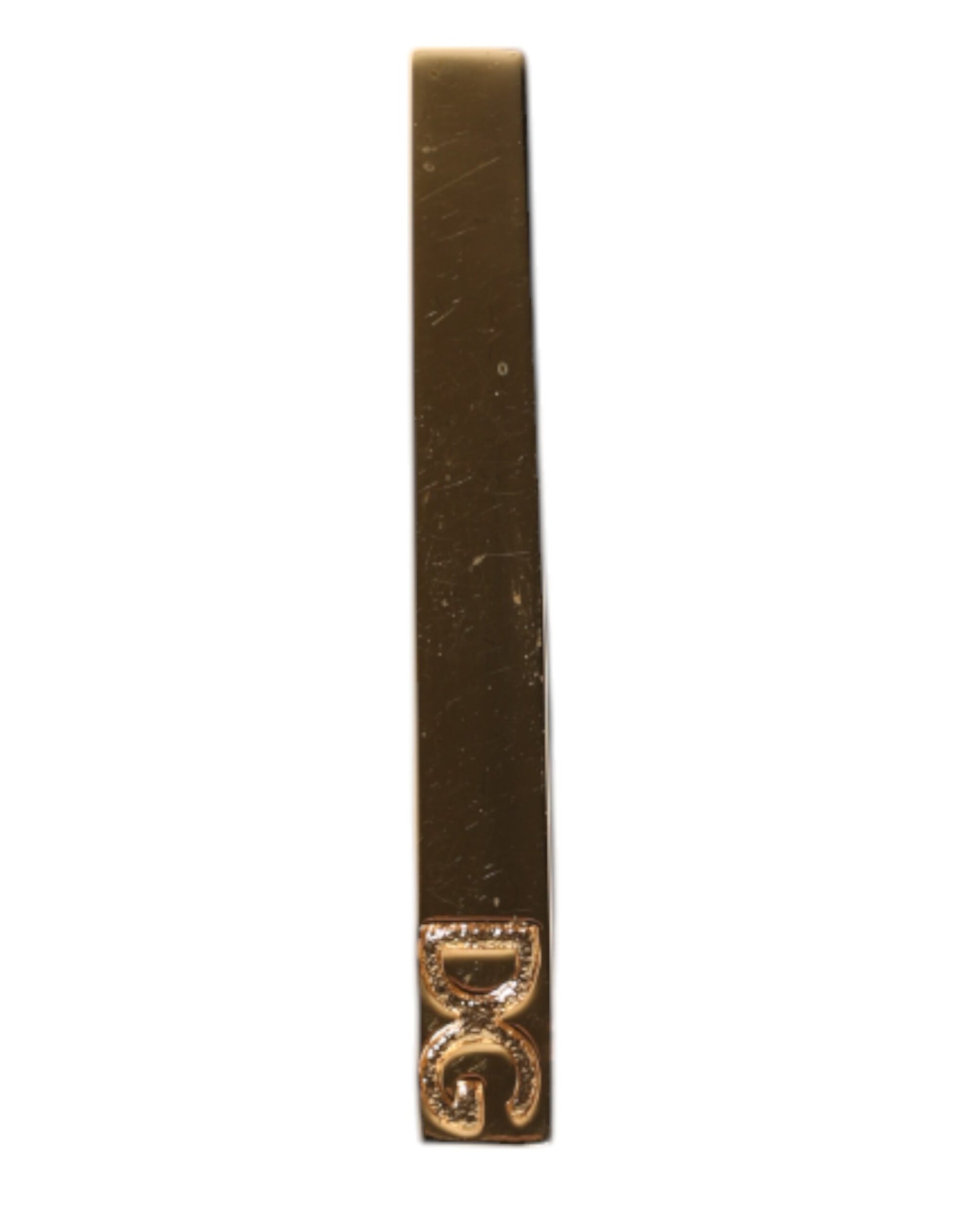Gold Tone Brass Logo Branded Tie Clip Bar