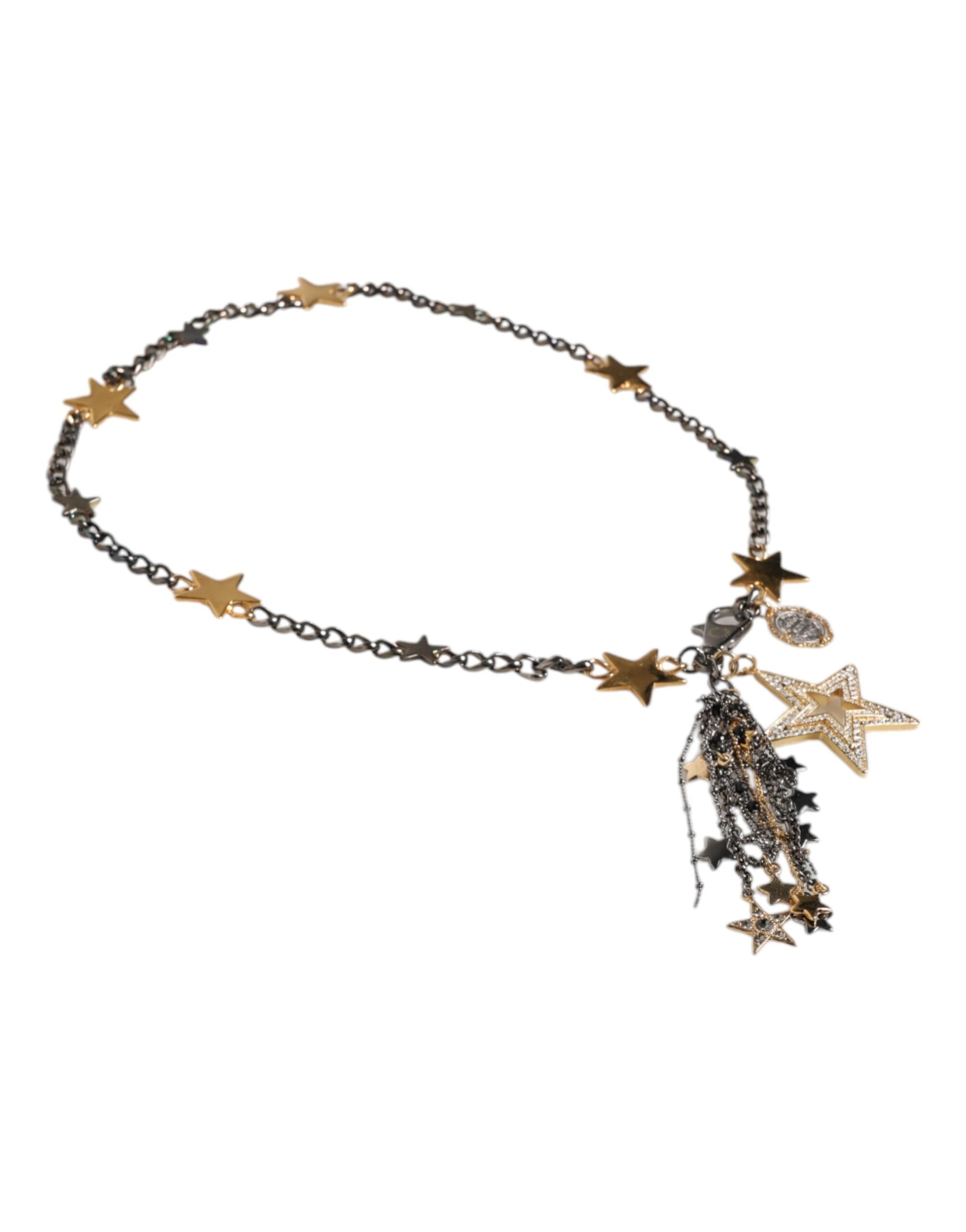 Silver Gold Brass Embellished Waist Chain Belt