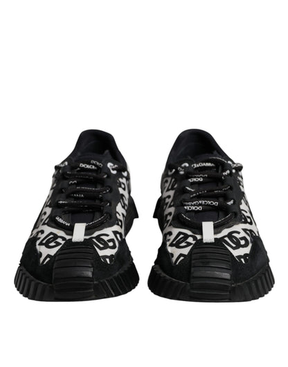 Black Logo Lace Up Low Top NS1 Sneakers Shoes