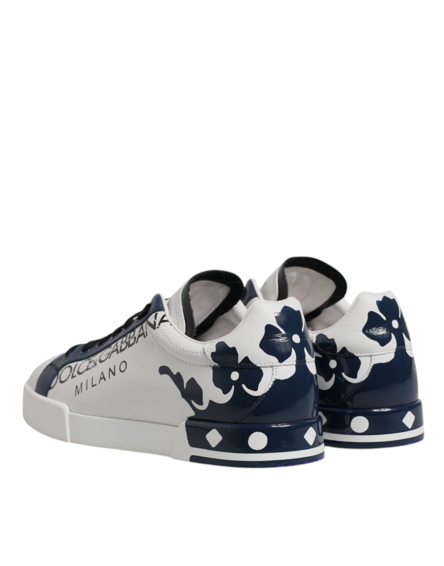 White Blue Crown Low Top Men Sneakers Shoes