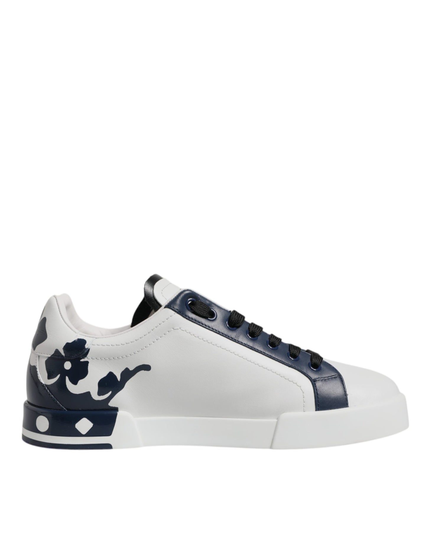 White Blue Crown Low Top Men Sneakers Shoes