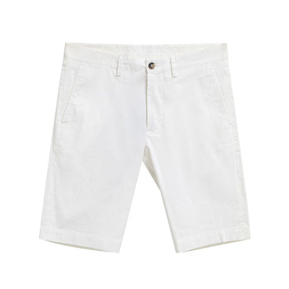 White Cotton Bermuda Shorts