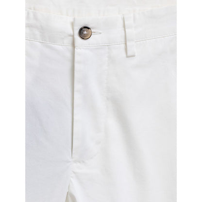 White Cotton Bermuda Shorts