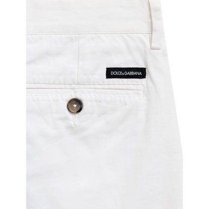 White Cotton Bermuda Shorts