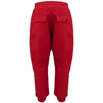 Red Polyamide Athletic Pants