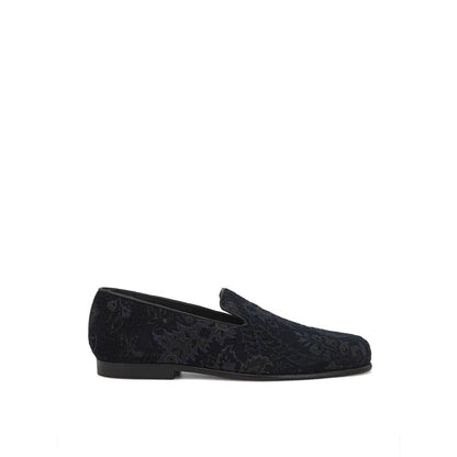 Blauer Leder-Loafer
