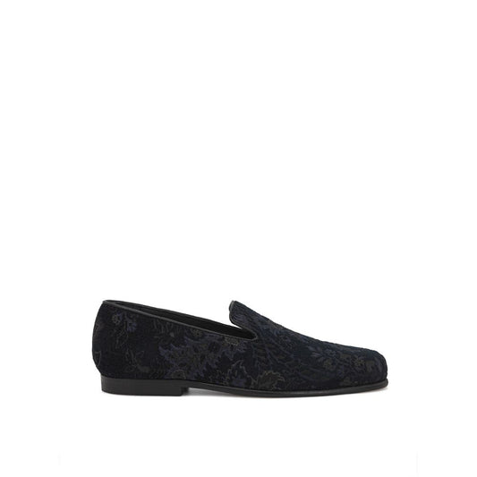 Blauer Leder-Loafer