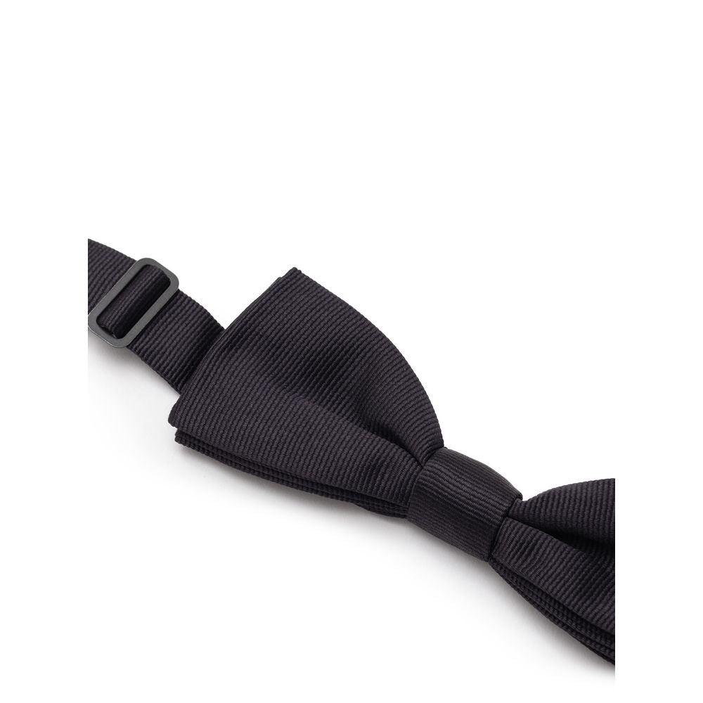 Black Silk Bowtie