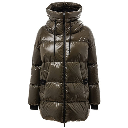 Chaquetas y abrigos de poliamida verde