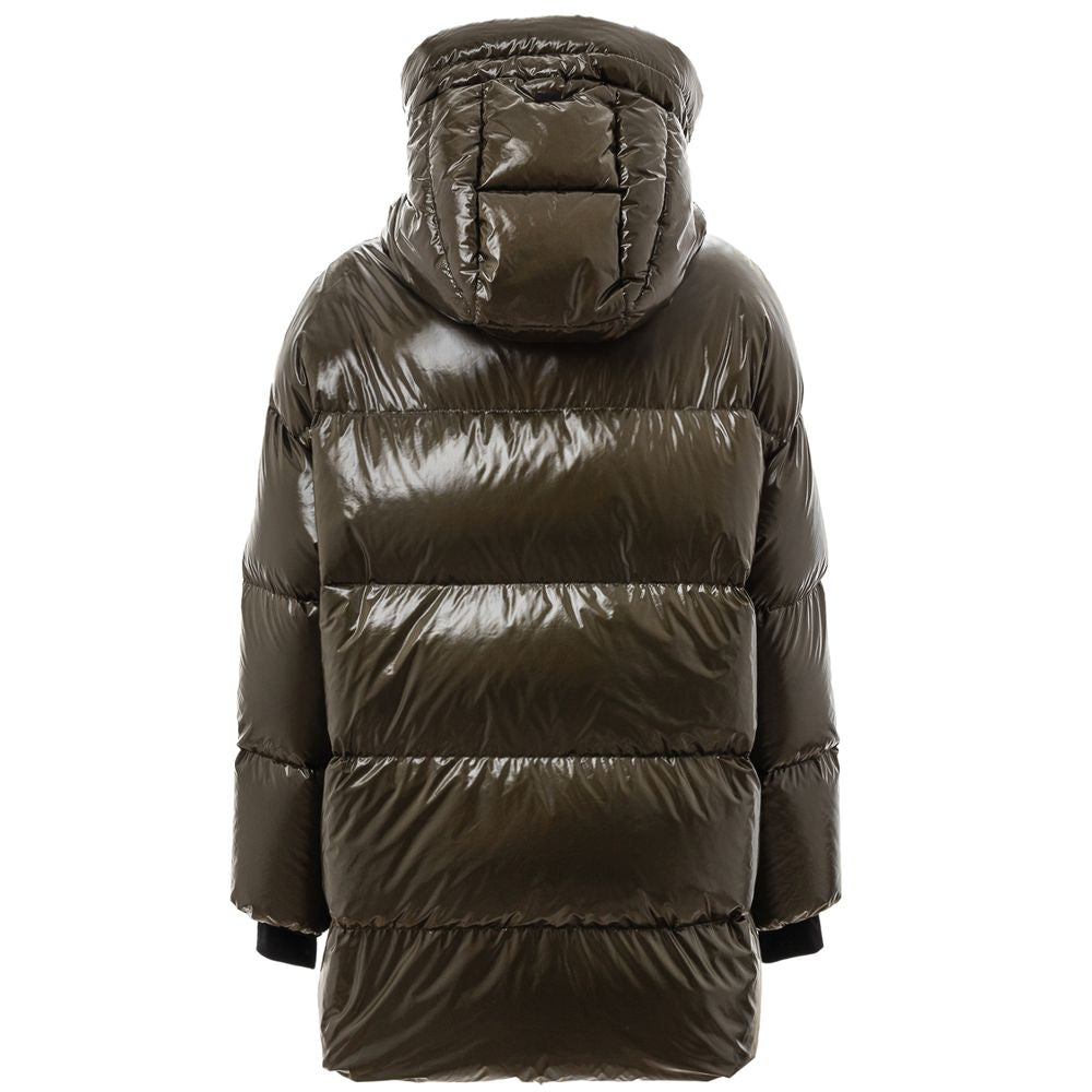 Chaquetas y abrigos de poliamida verde