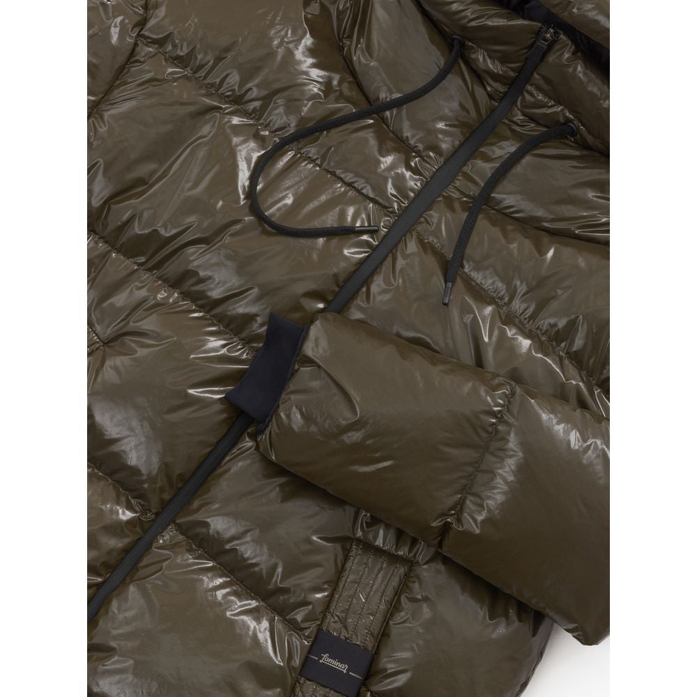 Chaquetas y abrigos de poliamida verde