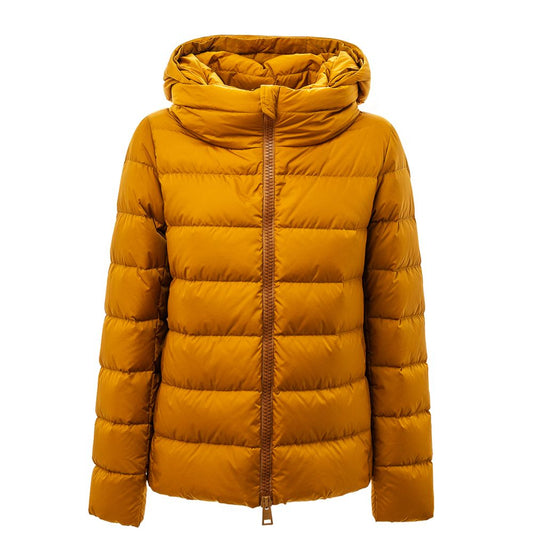 Chaquetas y abrigos de poliamida amarilla