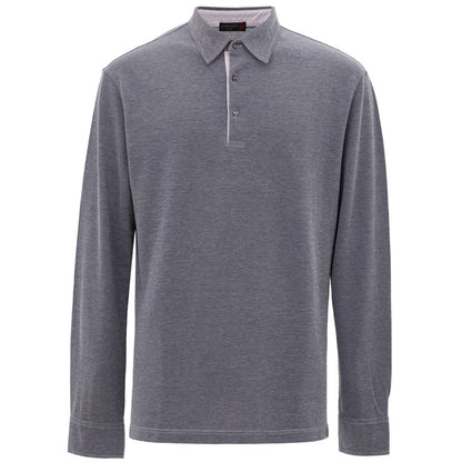 Polo de algodón azul