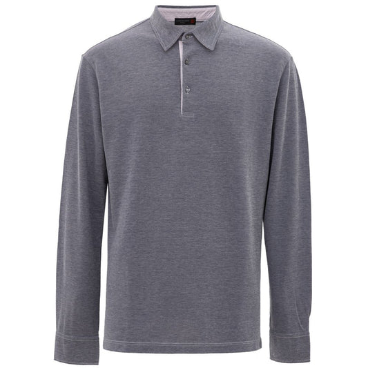 Blaues Poloshirt aus Baumwolle