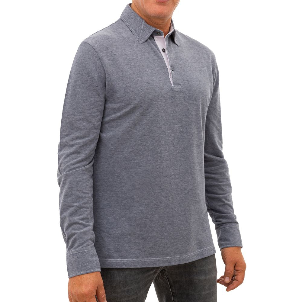 Polo de algodón azul